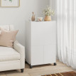 Léaiaon Table à repasser pliable mobile avec rangement blanc