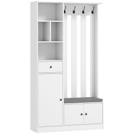 Produit Valyiaie vestiaire d'entrée banc à chaussures blanc