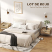 Table de chevet Gateval murale avec tiroir coulissant effet bois clair