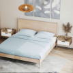 Dorec lot de 2 tables de chevet murales avec tiroir naturel