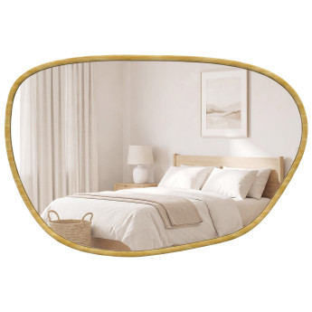 Miroir mural Favaay design organique effet bois naturel