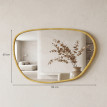 Miroir mural Favaay design organique effet bois naturel