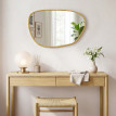 Miroir mural Favaay design organique effet bois naturel