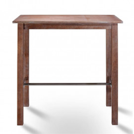 Table de bar Bistrot table en pin massif - couleur bois de cerisier