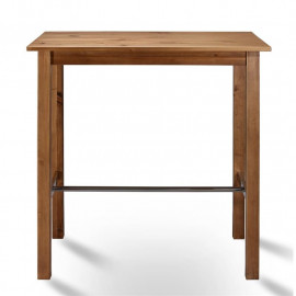 Table de bar Bistrot table en pin massif - couleur chêne 75x105