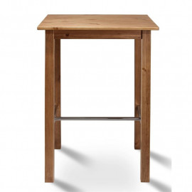 Table de bar Bistrot table en pin massif - couleur chêne 75x75