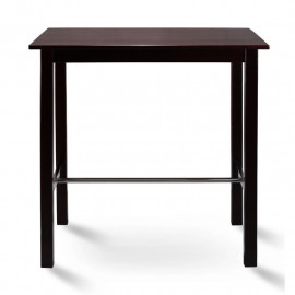 Table de bar Bistrot table en pin massif - couleur wengé 75x105