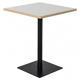 Table de bar carré blanc/noir NIGHTY
