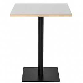 Table de bar carré blanc/noir NIGHTY