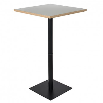 Table haute de bar Syracuse bicolore blanc/noir carré