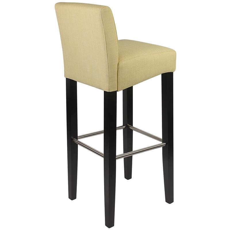 Tabouret de Bar en Tissu Beige Leonard