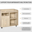 Support d'imprimante mobile ABEL brun