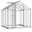 Serre de jardin aluminium MONA gris argenté