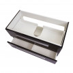Meuble sous-vasque HWC-C11, meuble sous-vasque pour salle de bain, brillant, soft close ~ noir, 46x90cm
