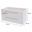 Meuble sous-vasque HWC-C11, meuble sous-vasque pour salle de bain, brillant, soft close ~ noir, 46x90cm