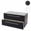 Meuble sous-vasque HWC-C11, meuble sous-vasque pour salle de bain, brillant, soft close ~ noir, 46x90cm