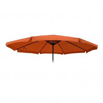 Toile pour parasol Meran Pro, parasol de marché gastronomique avec volant Ø 5m, polyester ~ terre cuite