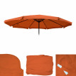 Toile pour parasol Meran Pro, parasol de marché gastronomique avec volant Ø 5m, polyester ~ terre cuite