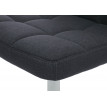 Kavala chaise de salle à manger, pivotante ~ tissu/textile gris foncé, base chromée