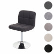 Kavala chaise de salle à manger, pivotante ~ tissu/textile gris foncé, base chromée