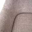 Tabouret de bar Malmö T381, chaise de bar tabouret de comptoir ~ Textile, gris crème