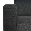 Canapé modulaire 3 places Couch Lyon, tissu/textile ~ gris anthracite