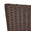 2x Chaise en Poly Rotin HWC-G19, Chaise de Balcon Chaise de Jardin, Empilable ~ brun, Coussin crème