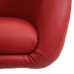 Chaise de salle à manger HWC-F19, chaise de salon pivotante, réglable en hauteur en similicuir ~ rouge