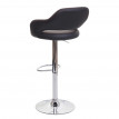 Tabouret de bar HWC-F16, tabouret pivotant, avec dossier simili cuir ~ brun-noir