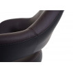 Tabouret de bar HWC-F16, tabouret pivotant, avec dossier simili cuir ~ brun-noir