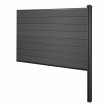 Pare-vue WPC Sarthe, clôture pare-vent, poteaux WPC à sceller ~ élément d'extension, 188cm anthracite