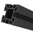 Pare-vue WPC Sarthe, clôture pare-vent, poteaux WPC à sceller ~ élément de base, 195cm anthracite