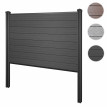 Pare-vue WPC Sarthe, clôture pare-vent, poteaux WPC à sceller ~ élément de base, 195cm anthracite