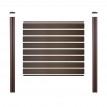 Pare-vue WPC Sarthe, clôture brise-vent, poteaux WPC ~ base, 195cm marron