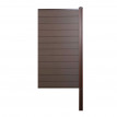 Brise-vue en WPC Sarthe, clôture brise-vent, poteaux en WPC ~ Extension étroite, 98cm marron