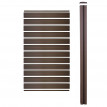 Brise-vue en WPC Sarthe, clôture brise-vent, poteaux en WPC ~ Extension étroite, 98cm marron