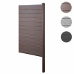 Brise-vue en WPC Sarthe, clôture brise-vent, poteaux en WPC ~ Extension étroite, 98cm marron