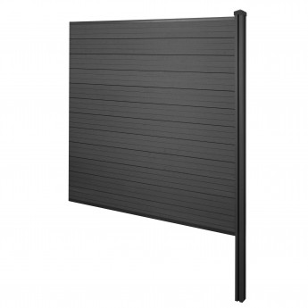 Brise-vue en WPC Sarthe, clôture brise-vent, poteaux en WPC ~ extension, 188cm anthracite