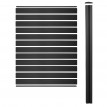 Brise-vue en WPC Sarthe, clôture brise-vent, poteaux en WPC ~ extension, 188cm anthracite