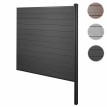 Brise-vue en WPC Sarthe, clôture brise-vent, poteaux en WPC ~ extension, 188cm anthracite