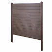 Brise-vue en WPC Sarthe, clôture brise-vent, poteaux WPC à sceller dans le béton ~ base, 195cm marron