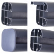 Brise-vue en WPC Sarthe, brise-vent de clôture, poteaux aluminium ~ Extension étroite, 95cm gris