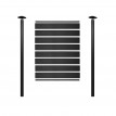 Pare-vue en WPC Sarthe, clôture coupe-vent, poteaux en aluminium à bétonner 100cm anthracite