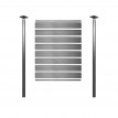 Pare-vue en WPC Sarthe, clôture coupe-vent, poteaux en aluminium à bétonner ~ élément de base 100cm gris