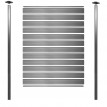 Brise-vue en WPC Sarthe, clôture brise-vent, poteaux aluminium ~ élément de base, 190cm gris
