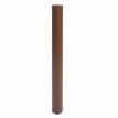 Poteau en aluminium Sarthe clôture WPC, poteau pilier, système enfichable ~ 98cm, brun