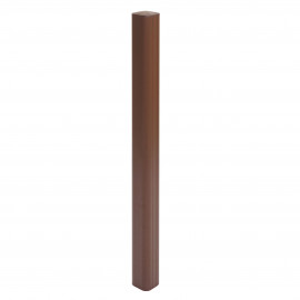 Poteau en aluminium Sarthe clôture WPC, poteau pilier, système enfichable ~ 98cm, brun
