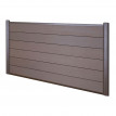 Poteau en aluminium Sarthe clôture WPC, poteau pilier, système enfichable ~ 98cm, brun