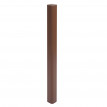 Poteau en aluminium Sarthe clôture WPC, poteau pilier, système enfichable ~ 98cm, brun