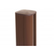 Poteau en aluminium Sarthe clôture WPC, poteau pilier, système enfichable ~ 98cm, brun